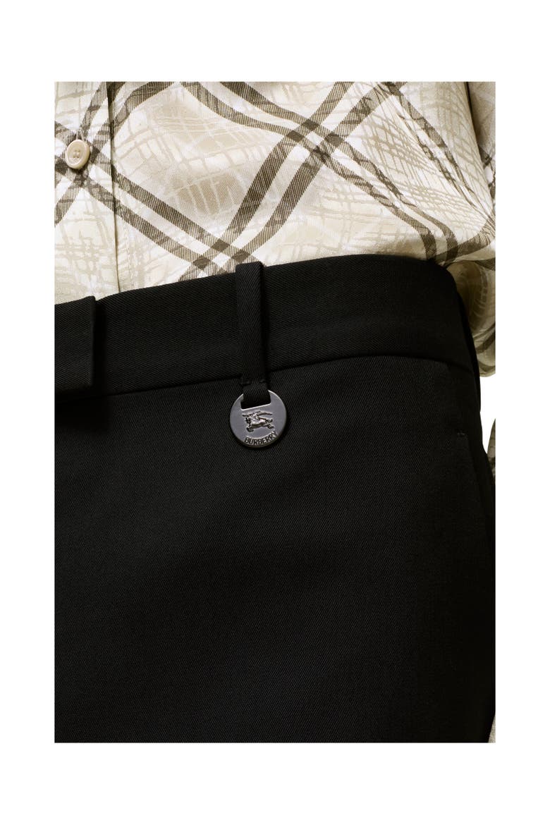 Wool Blend Tailored Trousers, Alternate, color, Black
