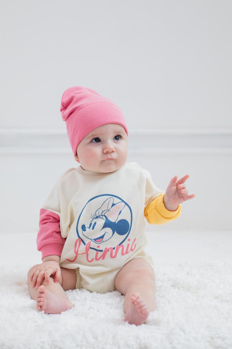 Minnie Mouse 2-piece Bodysuit And Hat Set, Alternate, color, Pink Minnie Mouse