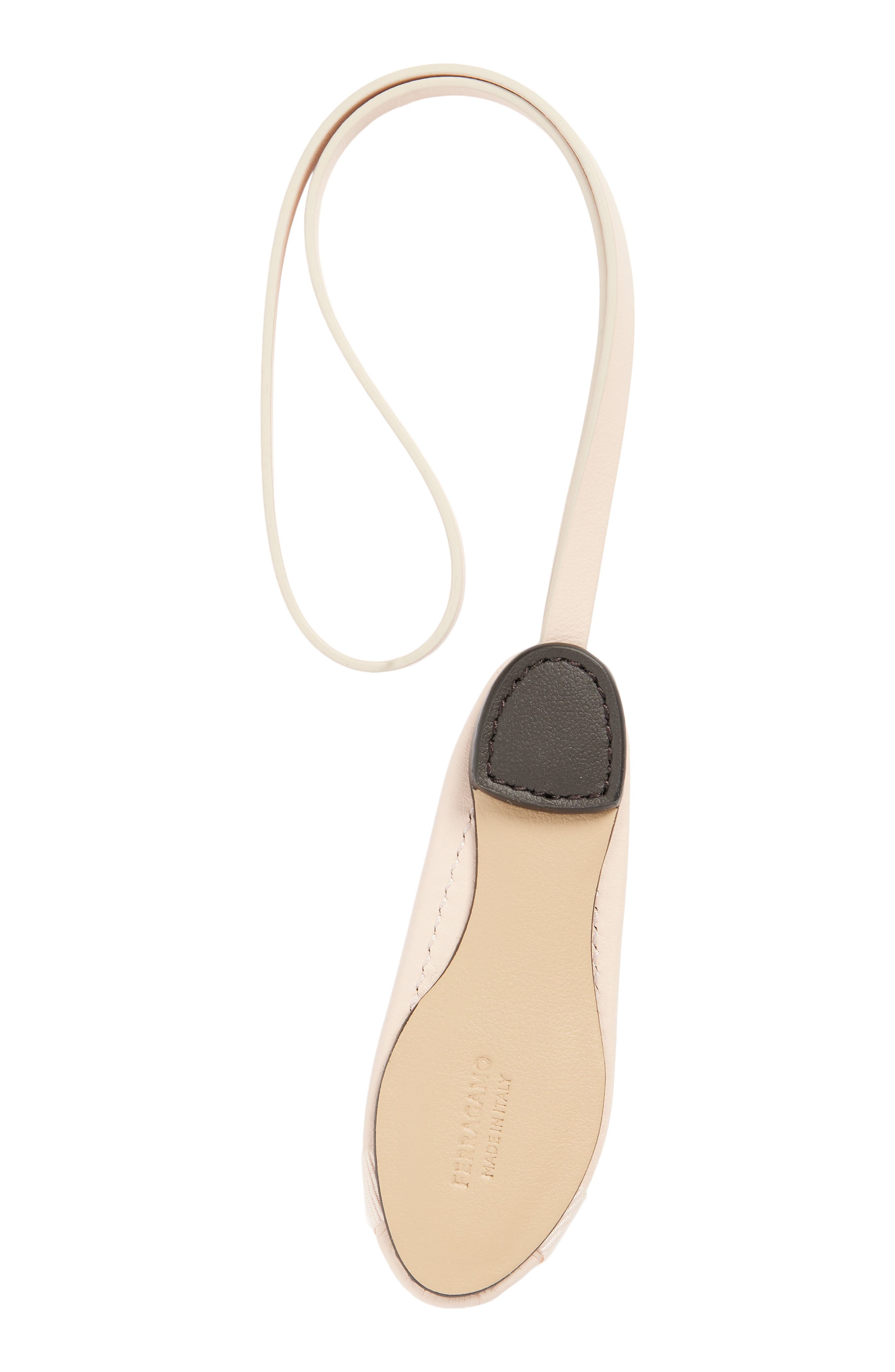 FERRAGAMO Varina Bag Charm, Alternate, color, Ballet/ Light Camel