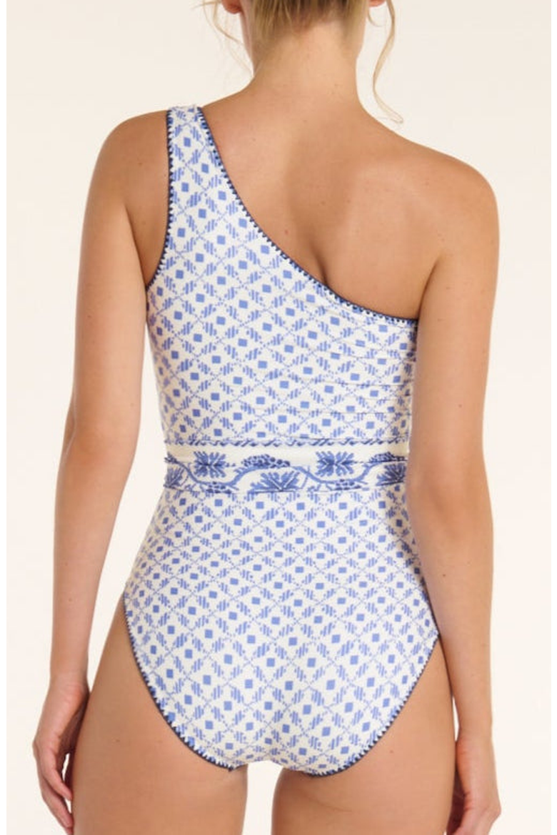 Johanna One-Piece Swimsuit, Alternate, color, Santorini Dots