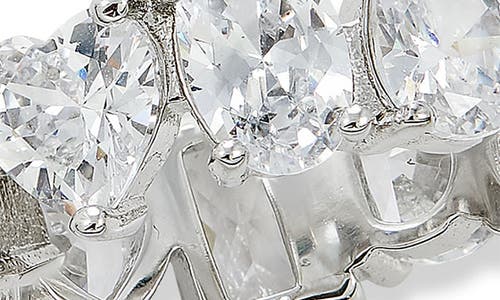 Savvy Cie Jewels Mixed Cut Cubic Zirconia Eternity Ring In Silver