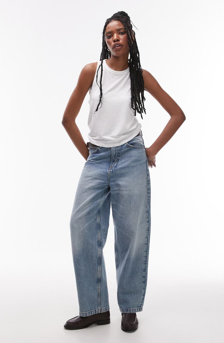 Topshop Loose Fit Crewneck Tank, Alternate, color,