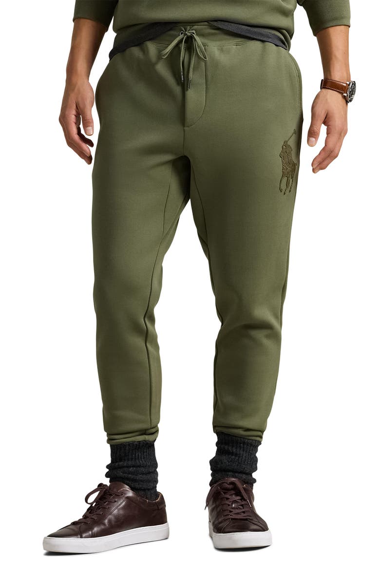 Double Knit Cotton Blend Joggers, Main, color, THERMAL GREEN