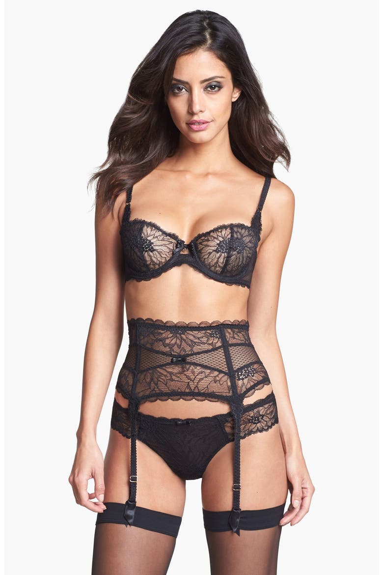 Chantelle Intimates Opera Underwire Demi Bra, Alternate, color, BLACK
