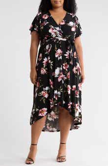 Flutter Sleeve High Low Dress