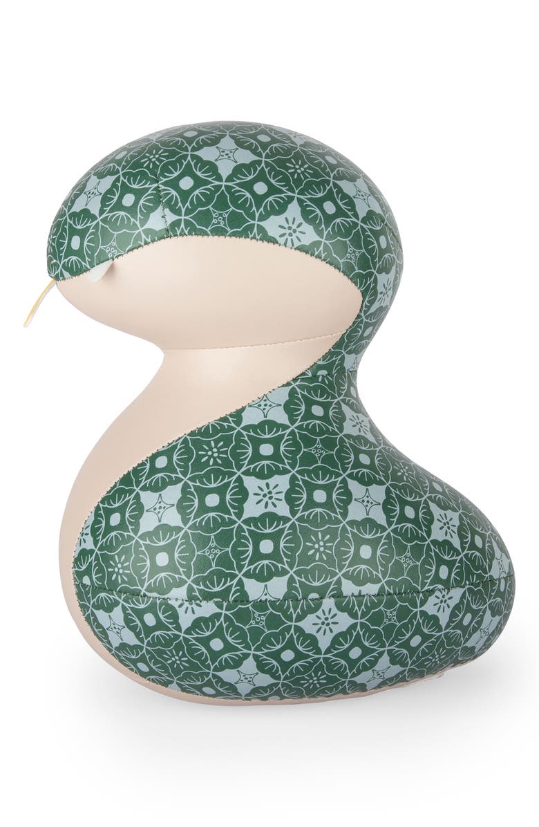 Zuny Snake Nick Bookend, Alternate, color, Dark Green Blossom Wheat