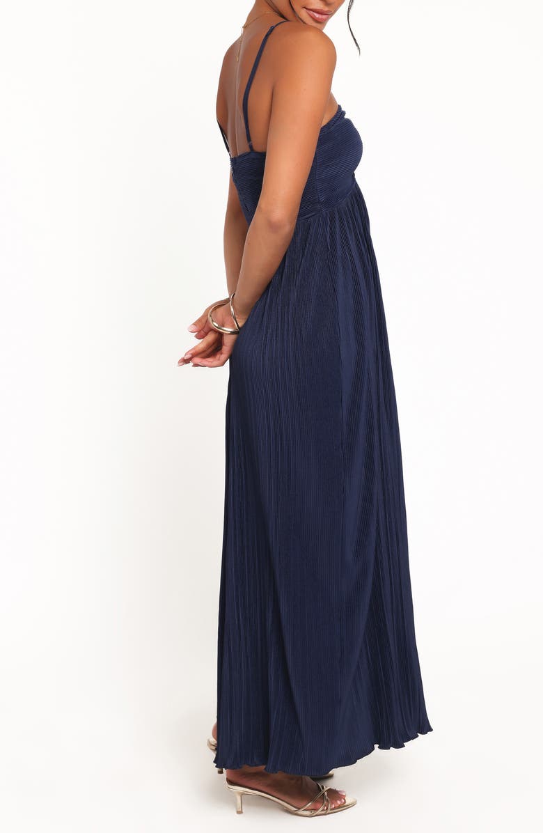 Petal & Pup Polly Pleated Sleeveless Midi A-Line Dress, Alternate, color, Navy