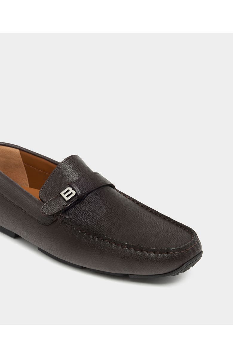 Bally Pilot Driver in Grained Leather, Alternate, color, Ebano 21