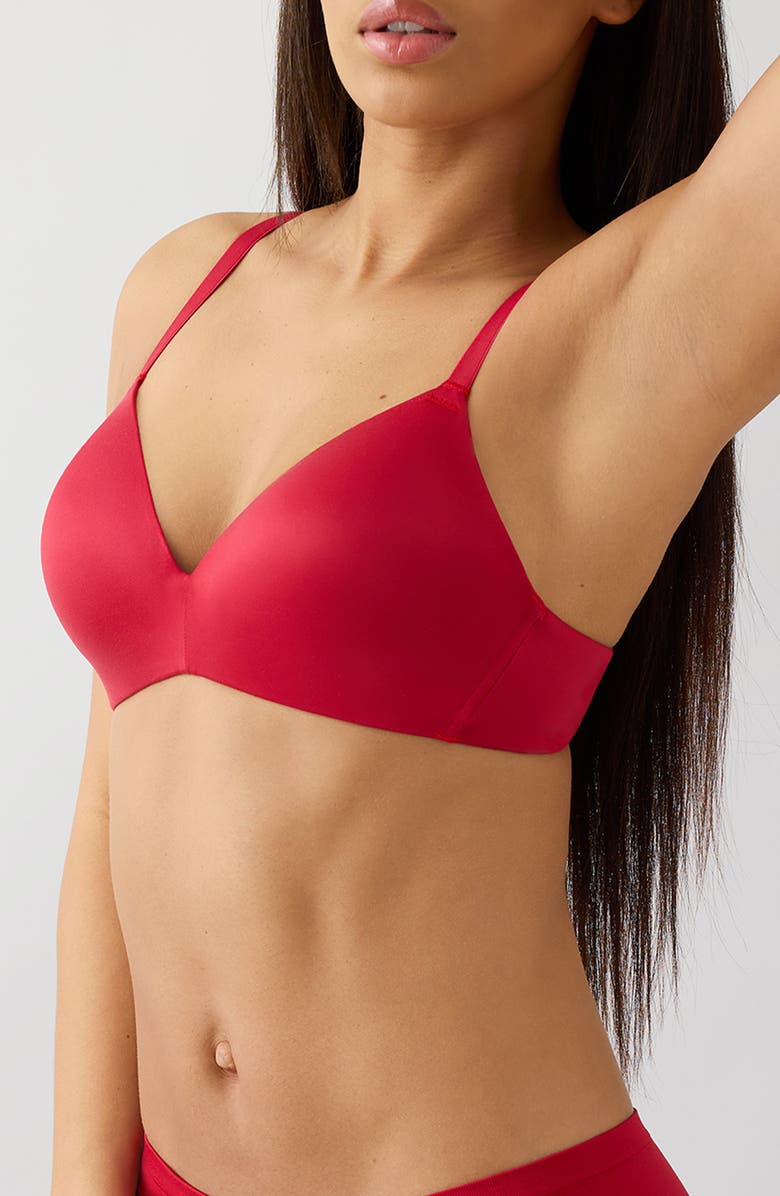 b.tempt'd by Wacoal Future Foundation Wireless T-Shirt Bra, Alternate, color, Chili Pepper Red