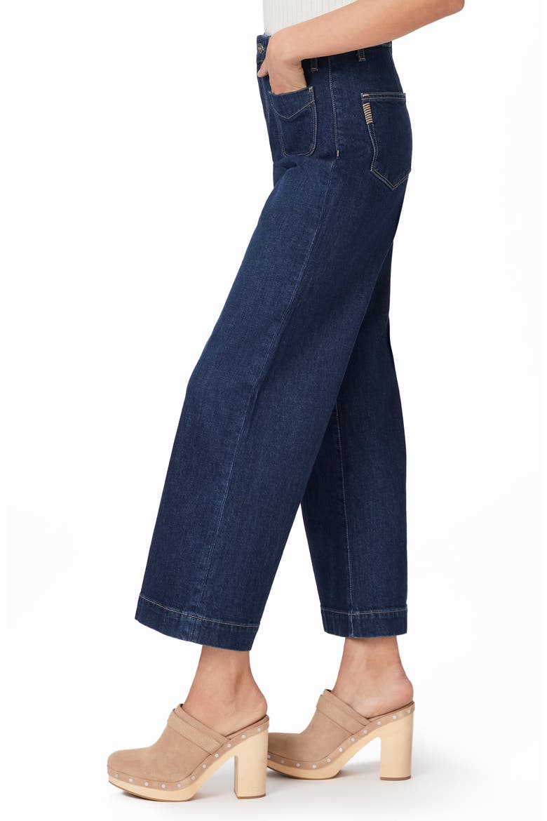 Anessa Patch Pocket High Waist Ankle Wide Leg Jeans, Alternate, color, GRECIAN BLUE
