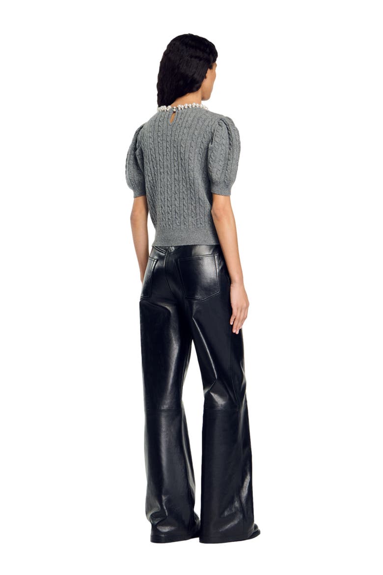 Cable knit sweater, Alternate, color, Grey