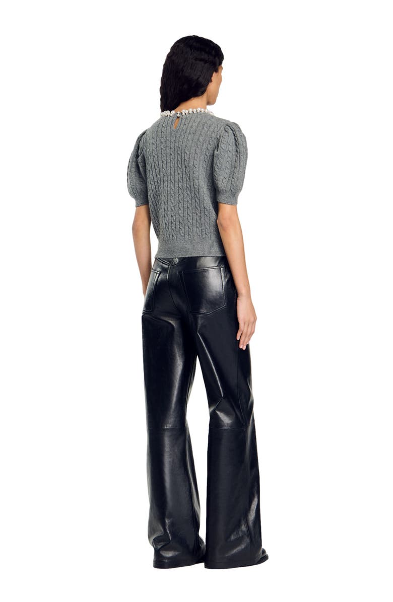 SANDRO Cable knit sweater, Alternate, color, 