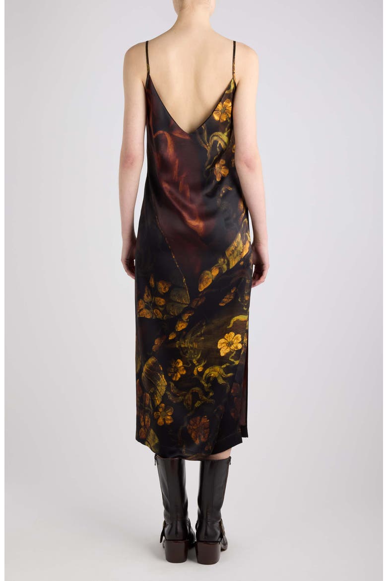 Delor Flemish Masters Print Silk Slipdress, Alternate, color, DESSIN C