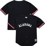 Mitchell & Ness Men's Mitchell & Ness Black Alabama Crimson Tide On The Clock Full-Button Fashion Jersey