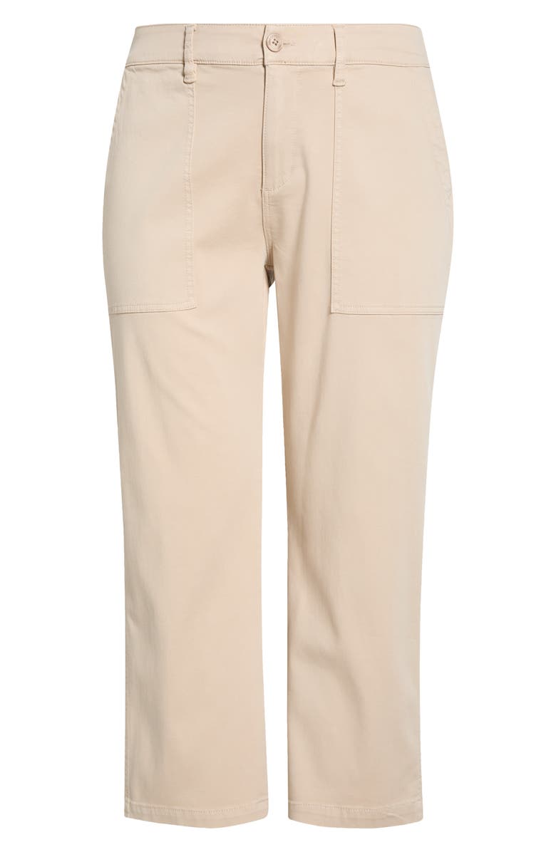 Liverpool Los Angeles Crop Straight Leg Utility Pants, Alternate, color, Safari Sand