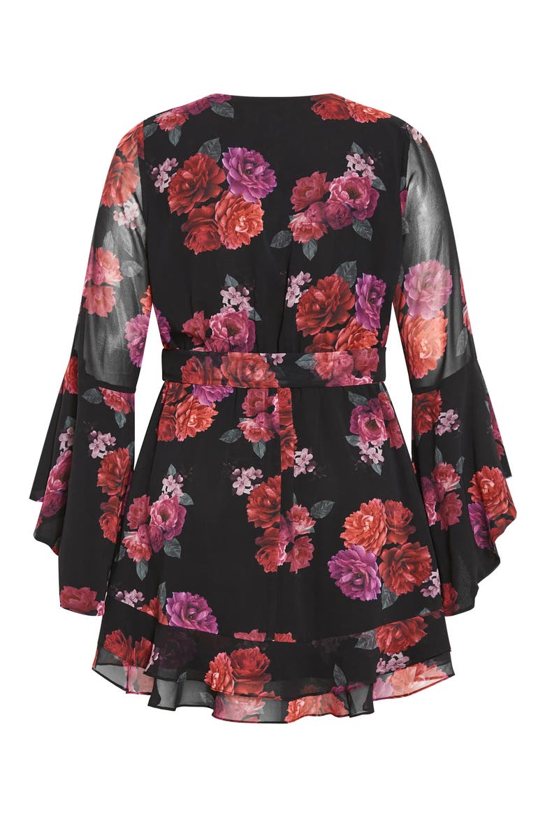 Emberlynn Floral Long Sleeve Minidress, Alternate, color, FLORAL