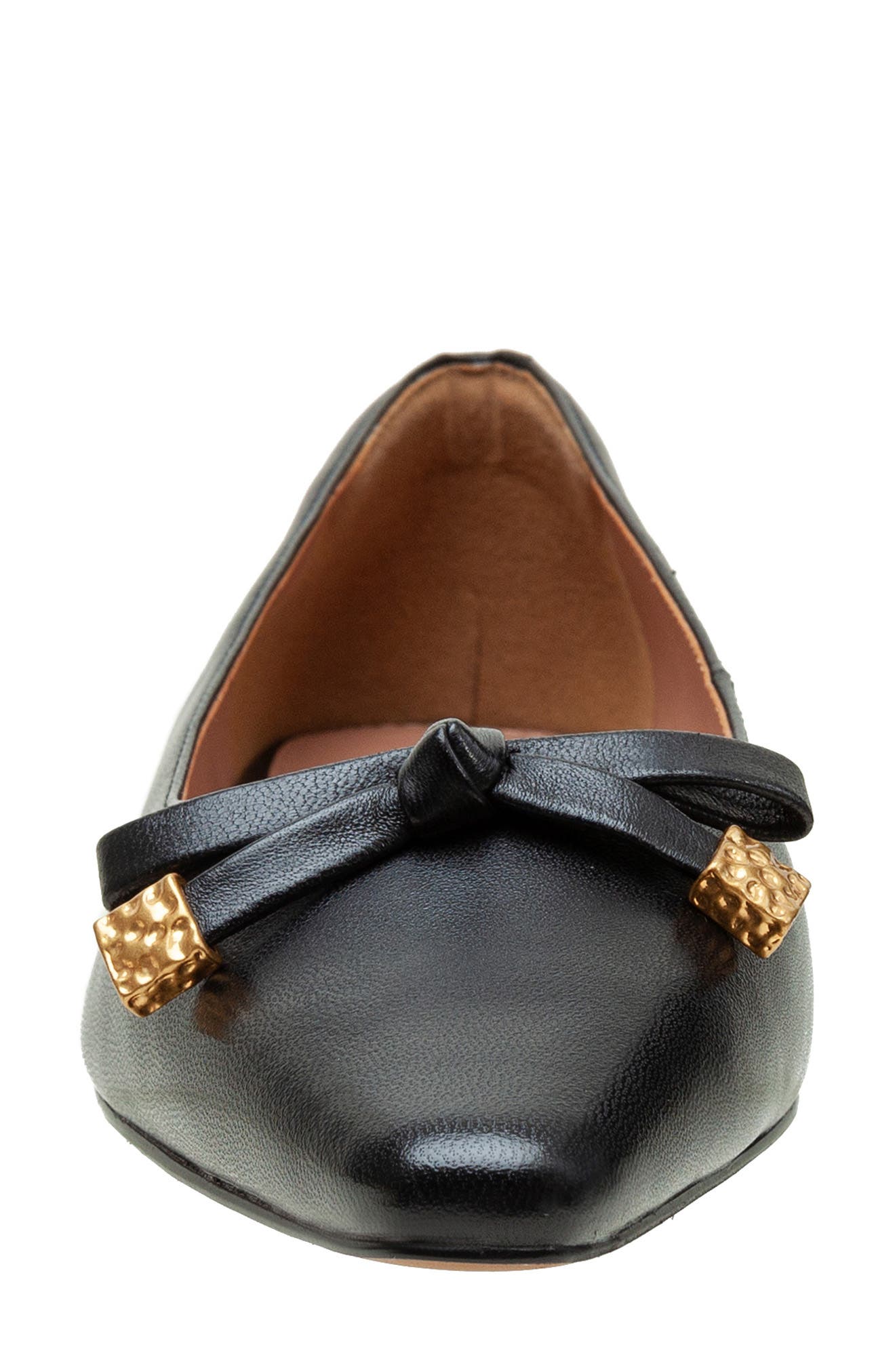 Linea Paolo Nicolis Pointed Toe Flat, Alternate, color, Black