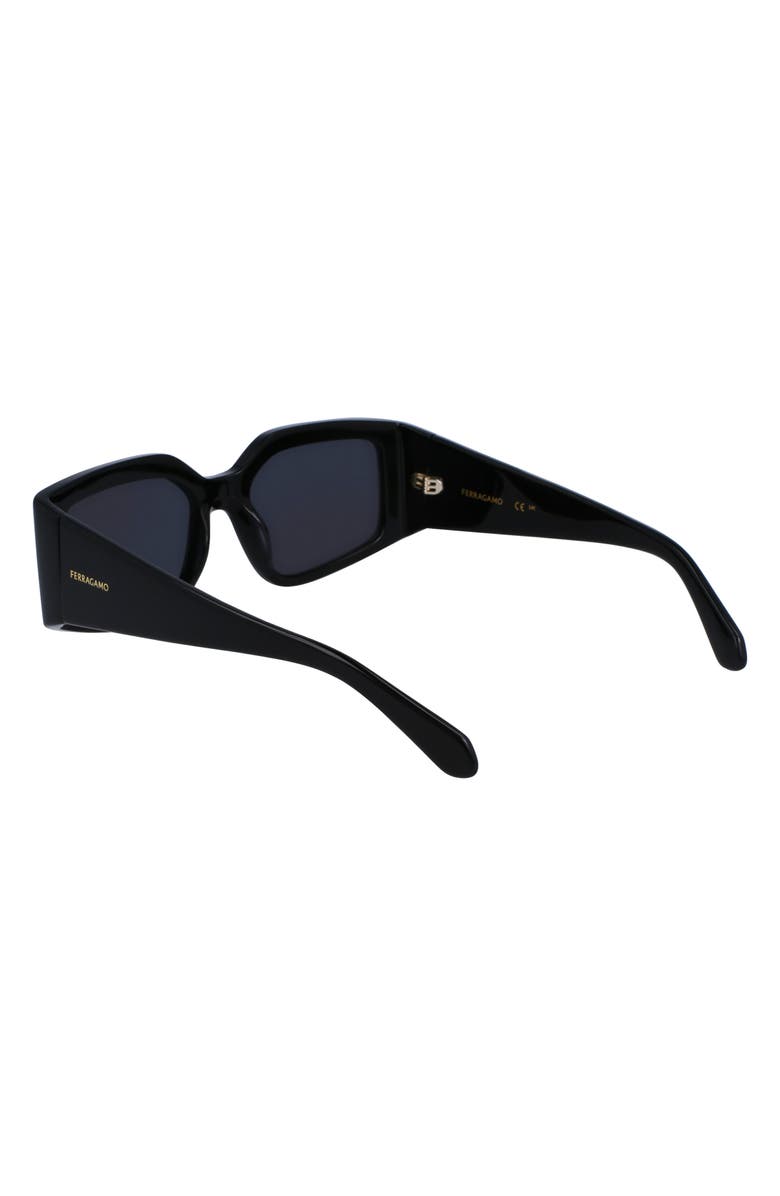 FERRAGAMO Classic Logo 54mm Modified Rectangular Sunglasses, Alternate, color,