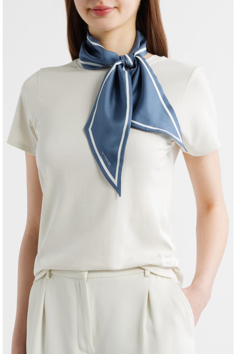 Stripe Silk Scarf, Main, color, AZUL