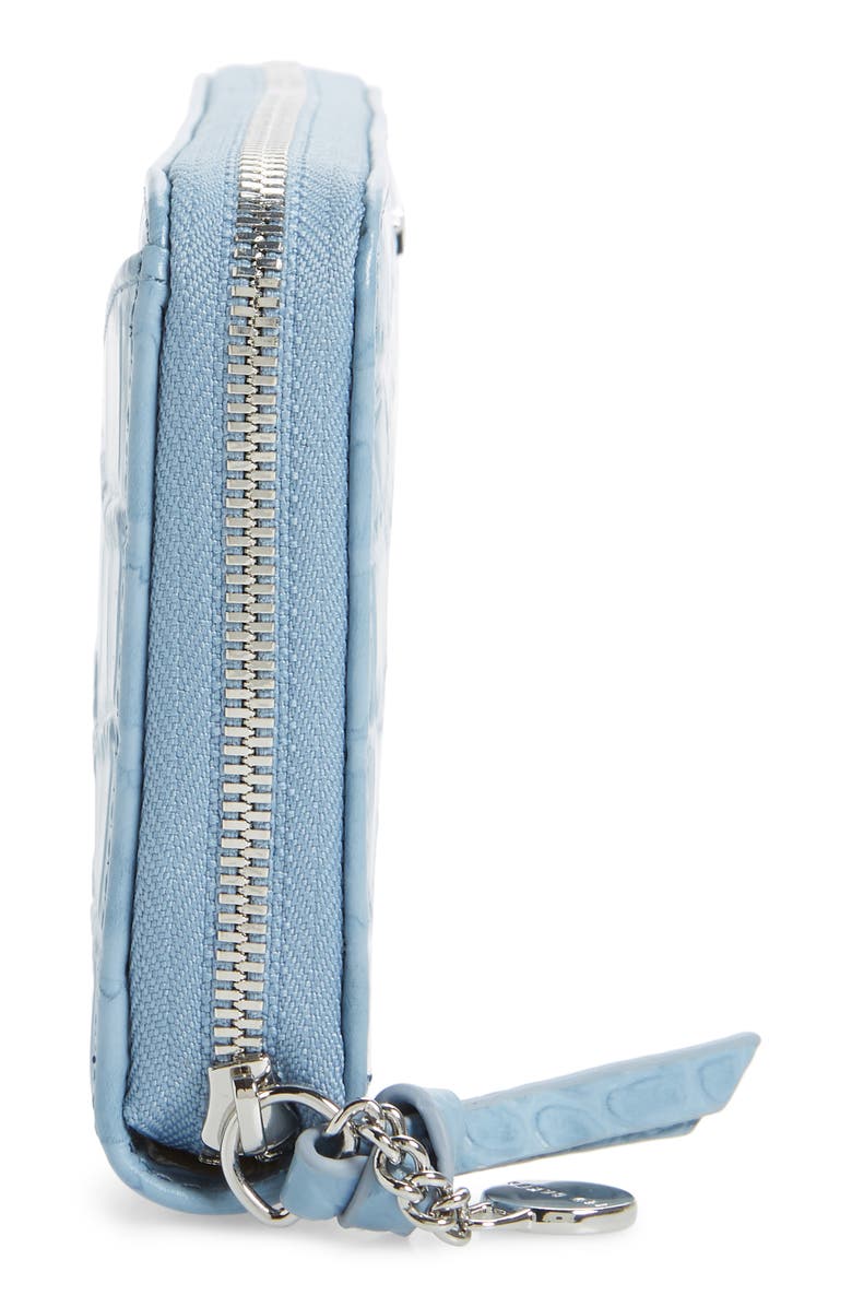 Ted Baker London Stelyys Croc Embossed Leather Zip Wallet, Alternate, color, 