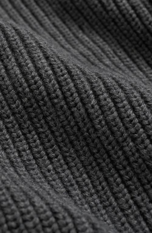 Brooks Brothers Supima Cotton Ribbed Mock Neck Cardigan In Gray