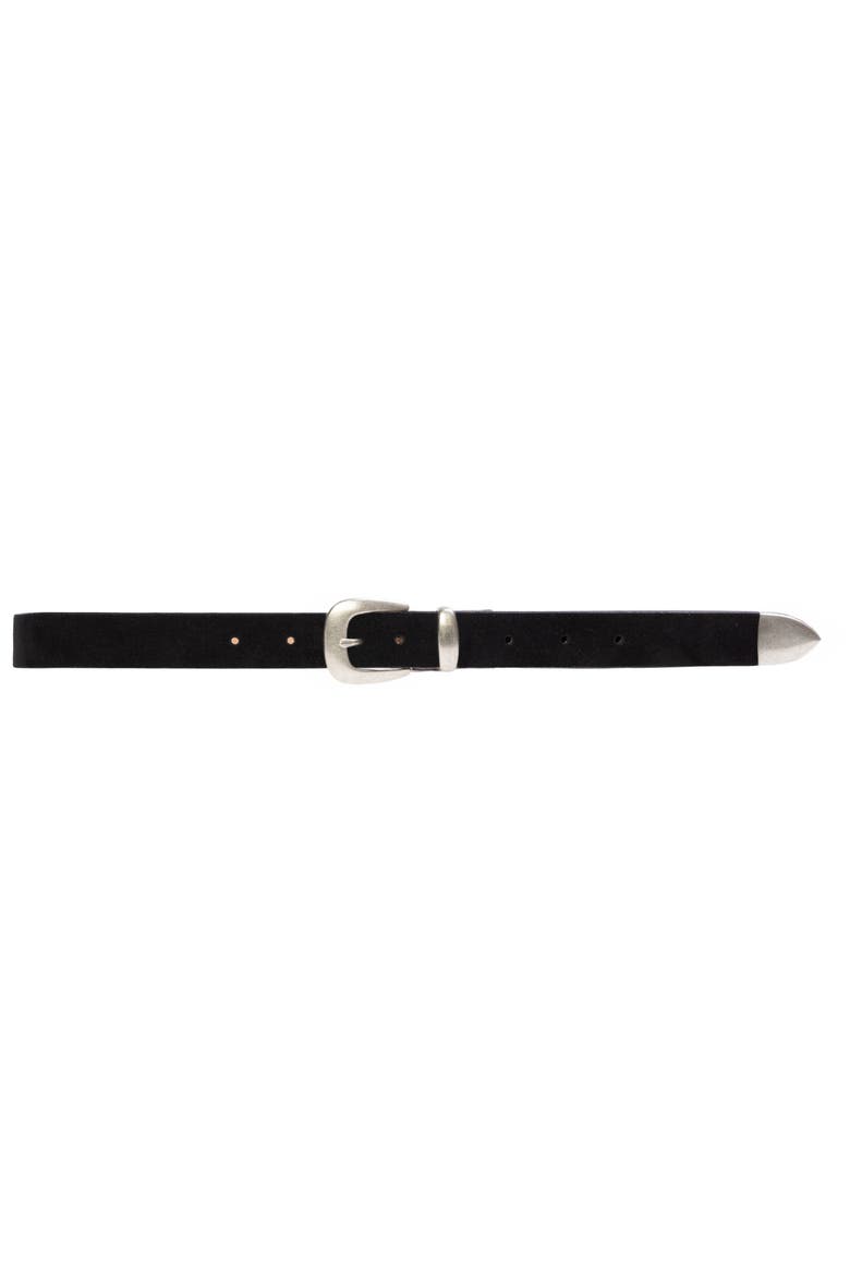Tefi Belt, Main, color, Black Suede / Antique Silver