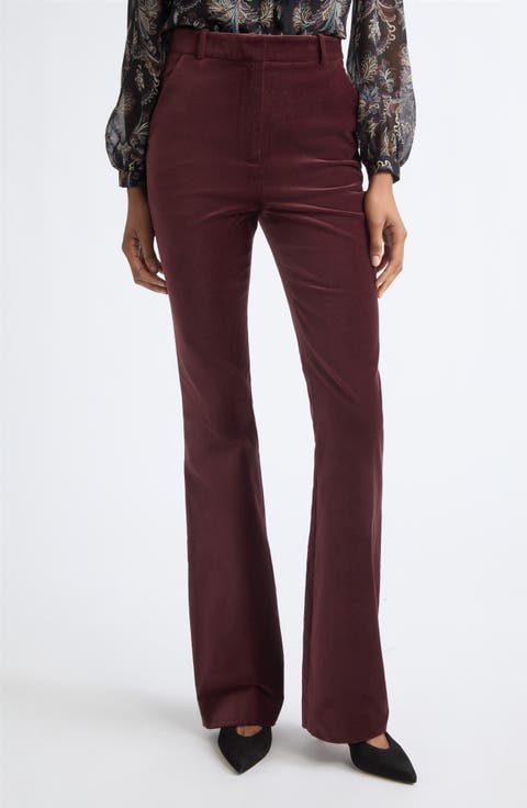 Gracie Flare Leg Velvet Pants