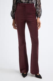 Veronica Beard Gracie Flare Leg Velvet Pants
