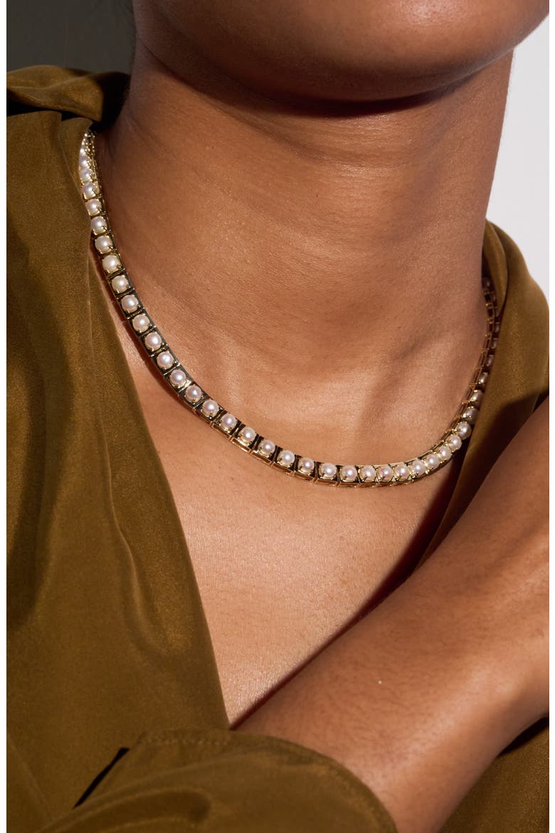 Leggo Cultured Pearl Necklace, Alternate, color, WHITE