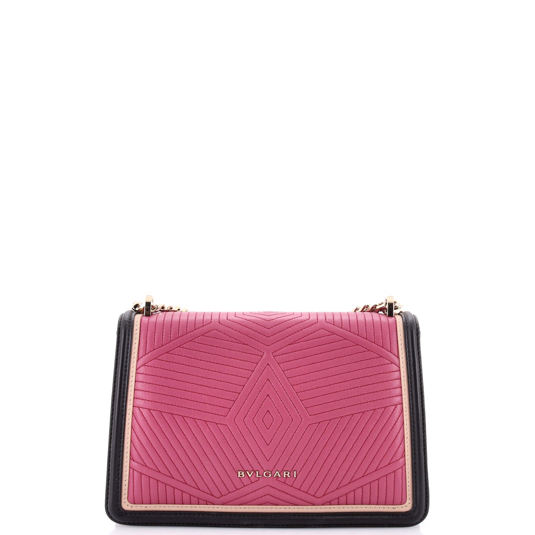 Serpenti Forever Shoulder Bag Quilted Leather Small, Alternate, color, Pink