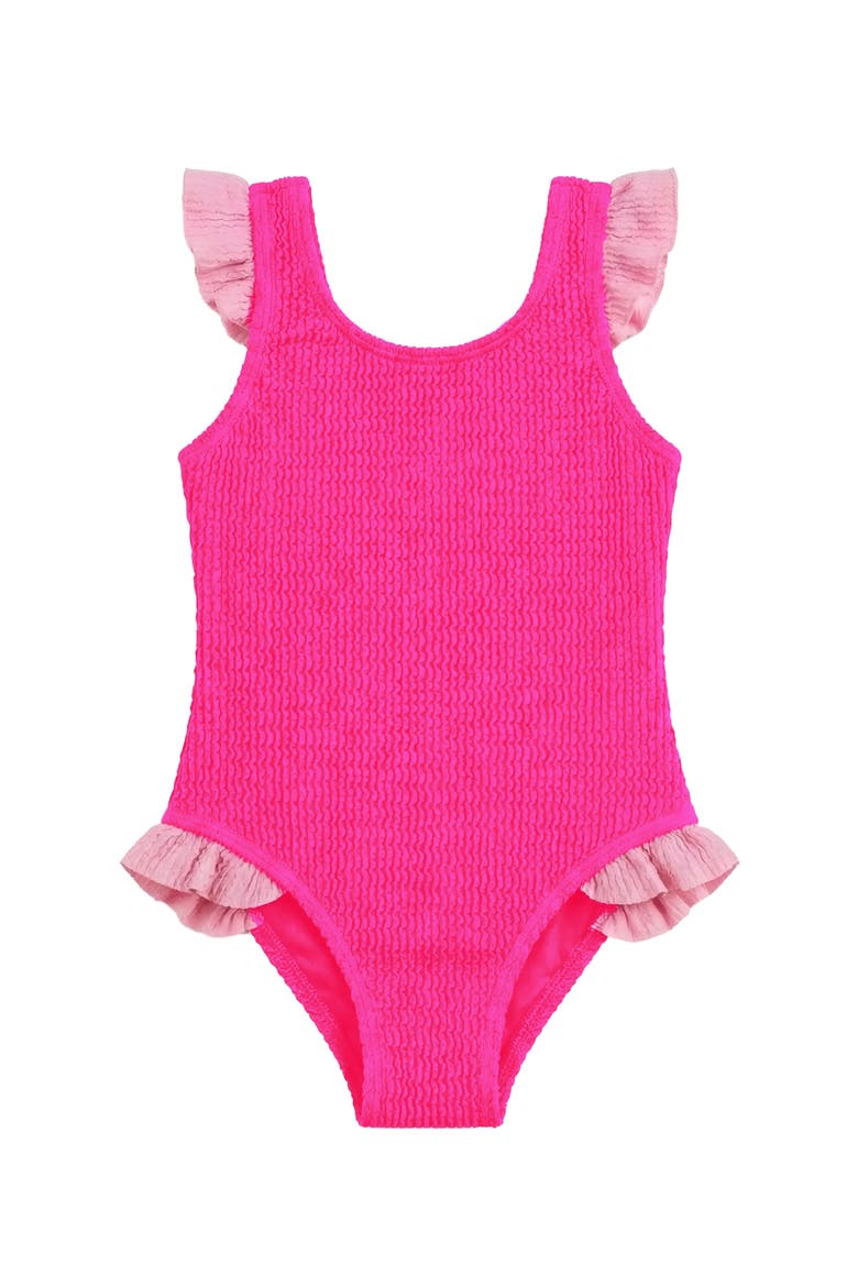 Infant Crinkle Ruffle One Piece, Alternate, color, Fuschia