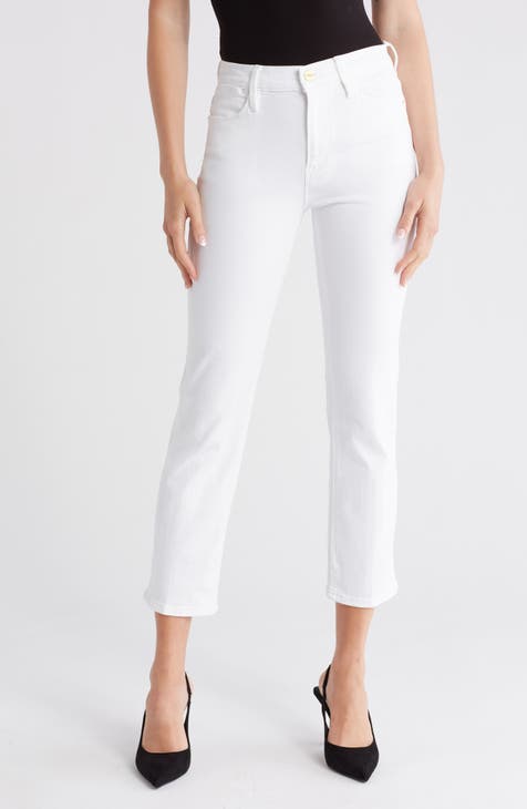 Le High Straight Leg Jeans (Blanc)