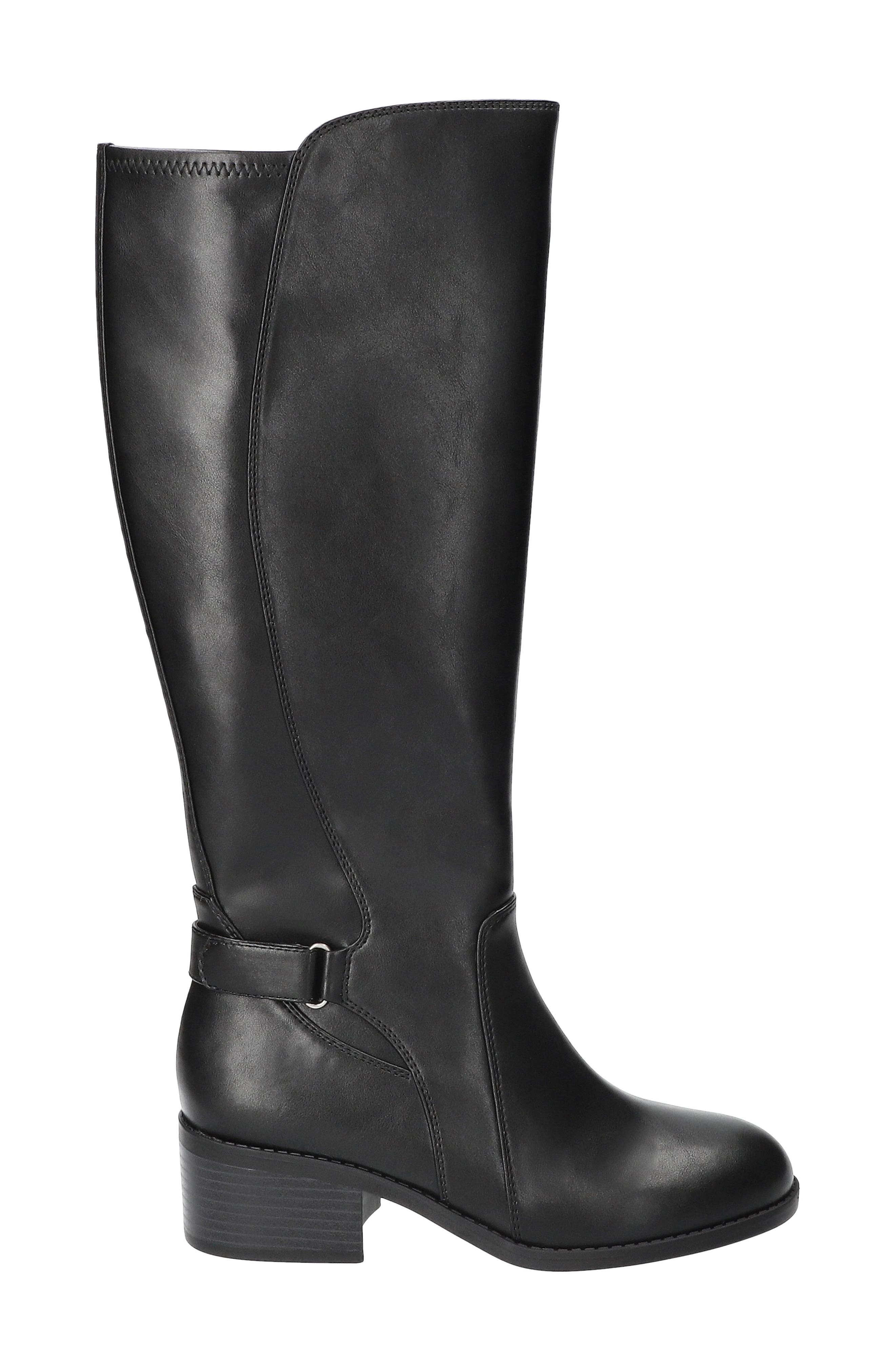 Hartley Plus Faux Leather Knee High Boot, Alternate, color, BLACK
