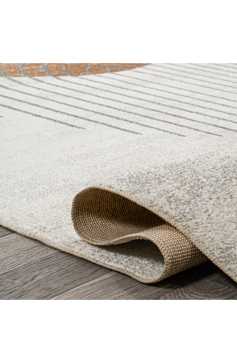 JONATHAN Y Kallax Geometric Modern Low-Pile Machine-Washable Area Rug, Alternate, color, Cream/Terra