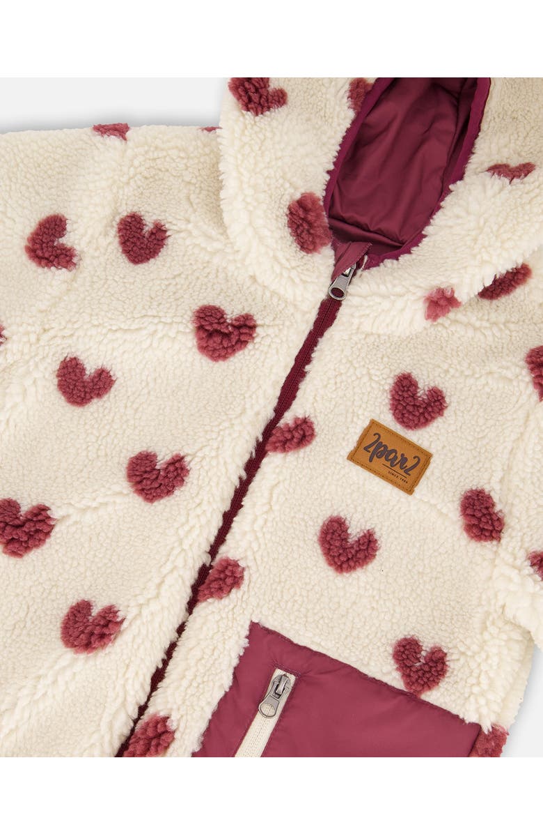 Deux par Deux Reversible Mid-Season Zip Front Jacket, Alternate, color, Purple Plum