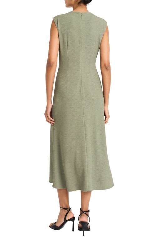 Maggy London Shirred Waist Midi Dress