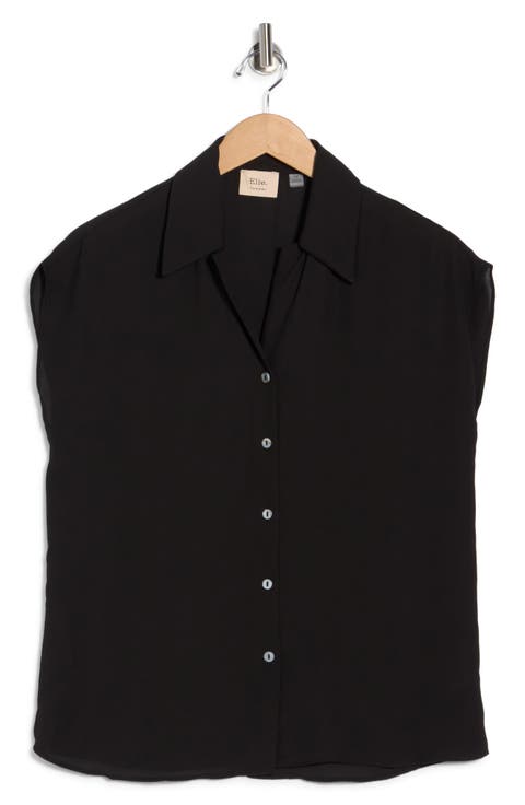 Cap Sleeve Camp Shirt