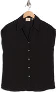 ELIE ELIE TAHARI Cap Sleeve Camp Shirt