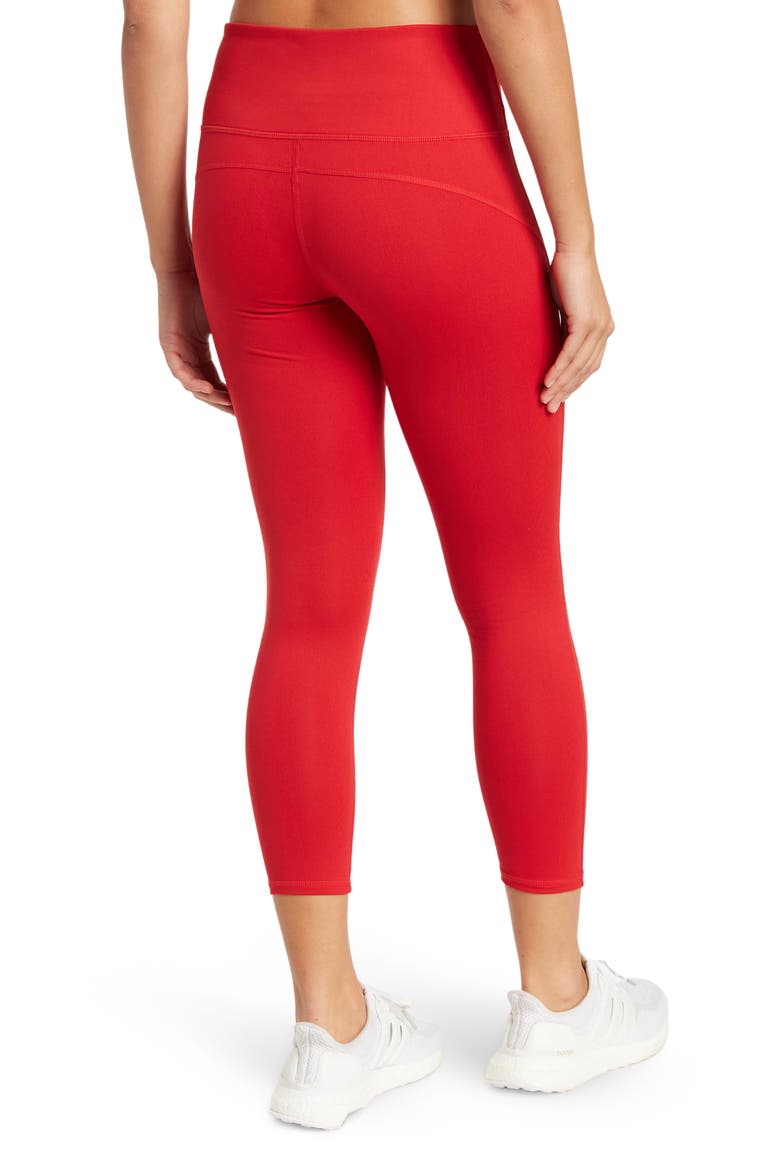 High Waist Re-Gen 7/8 Leggings, Alternate, color, RED COUTURE