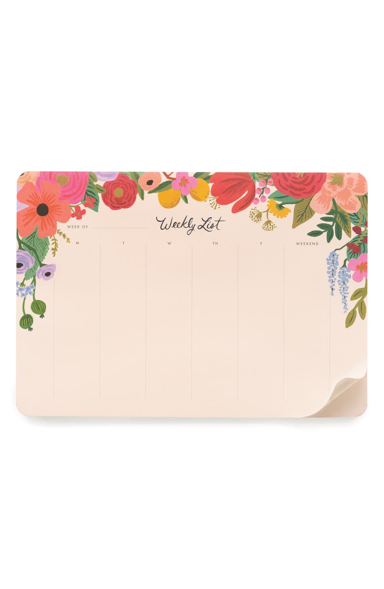 Rifle Paper Co. Garden Party Weekly Desk Pad, Main, color,