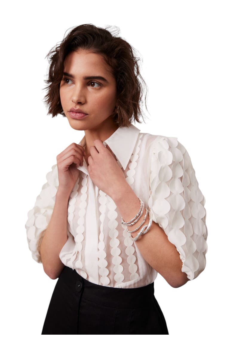 MINT VELVET Applique Organza Shirt, Alternate, color,