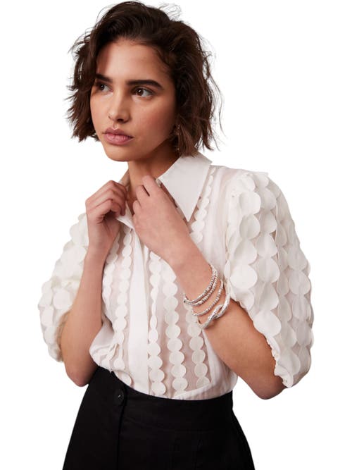 MINT VELVET MINT VELVET APPLIQUE ORGANZA SHIRT