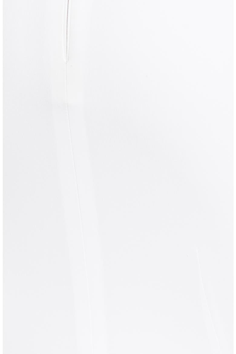 Asymmetrical Stretch Crepe Mermaid Gown, Alternate, color, WHITE