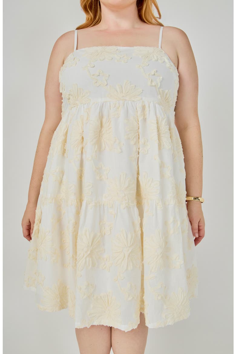 Floral Embroidered Minidress, Alternate, color, IVORY