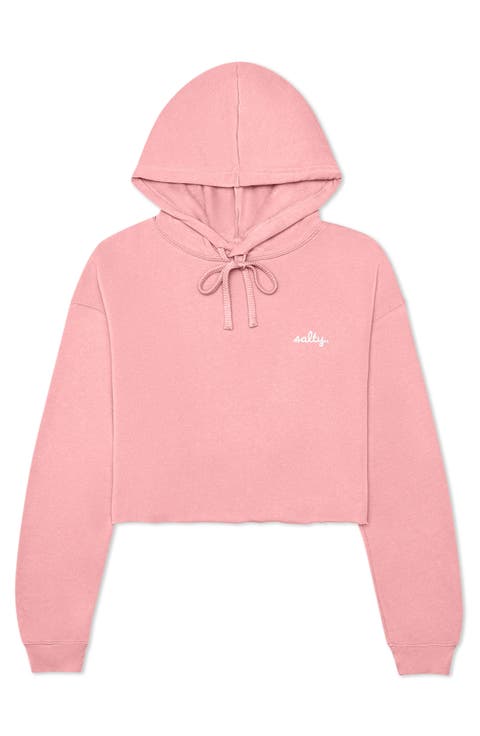 Womens Salty Midweight Fleece Cropped Hooded Sweatshirt