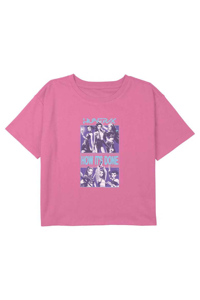 Girl's KPop Demon Hunters Huntrix How It's Done Superstars  Graphic T-Shirt, Main, color, Light Pink