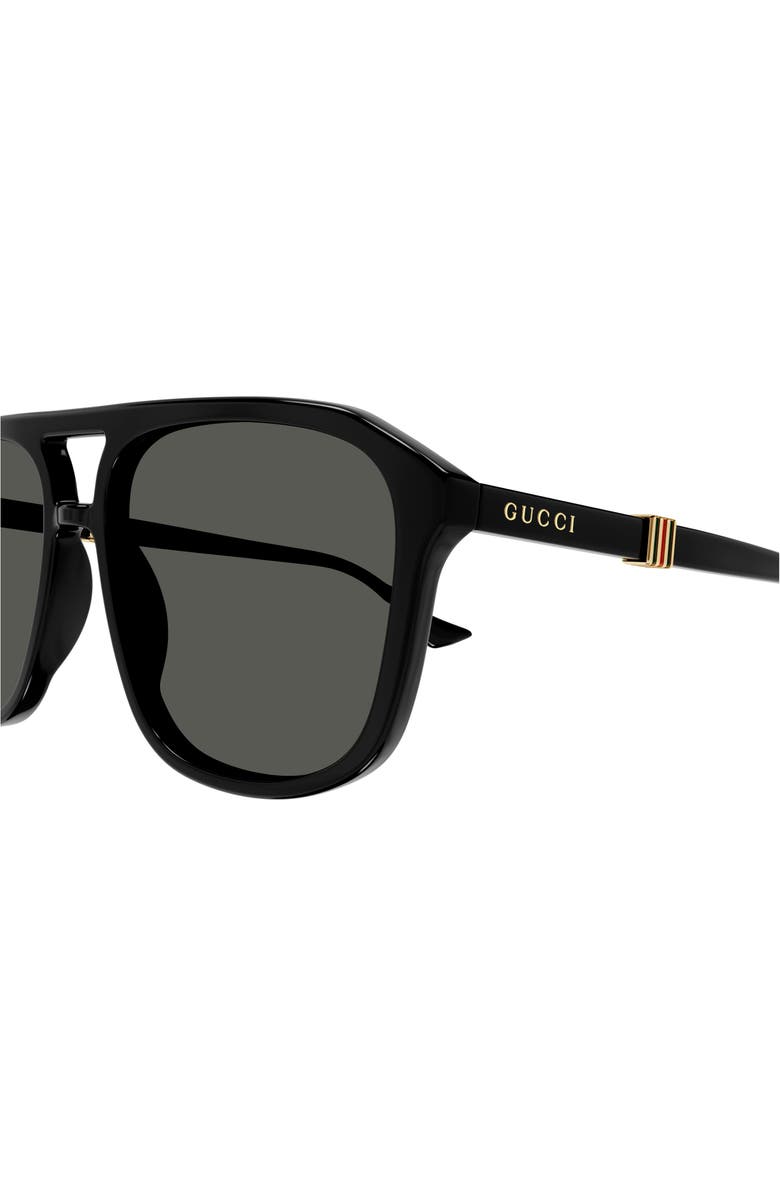 Gucci 57mm Aviator Sunglasses, Alternate, color,