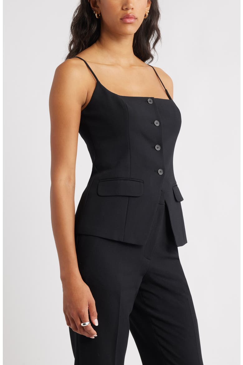 The Icon Cami Vest, Alternate, color, BLACK