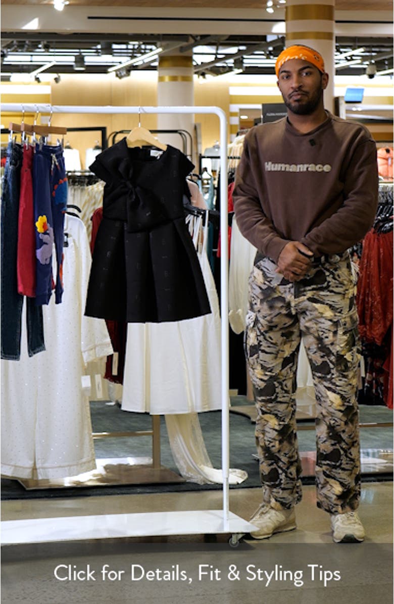 Kids' Bow Embossed Scuba Knit Dress, sales video thumbnail