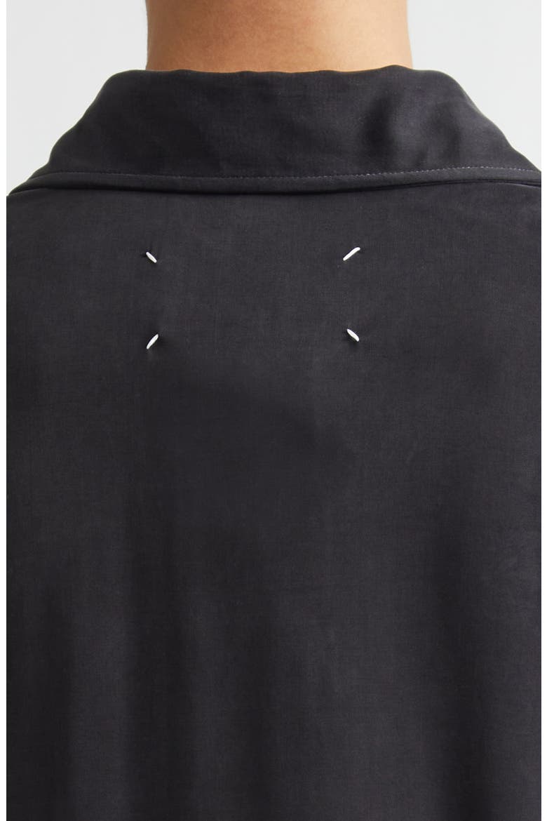 Contrast Stitch Polo, Alternate, color, BLACK